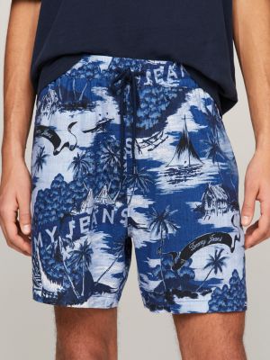 Hawaiian Print Beach Shorts | Purple | Tommy Hilfiger