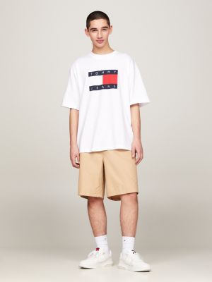 beige aiden baggy fit freizeitshorts für herren - tommy jeans