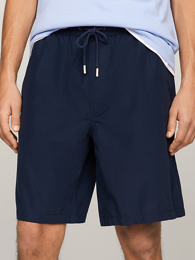 blue aiden baggy fit casual shorts for men tommy jeans