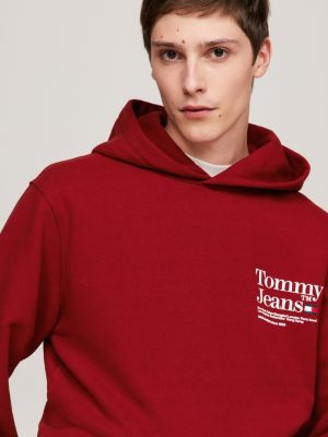 Felpa tommy hot sale jeans rossa