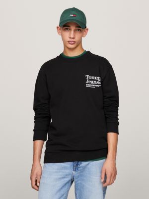 Black tommy cheap jeans sweatshirt