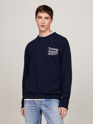 Tommy Hilfiger Essential Pure Cotton Sweatshirt Navy, Women's Clothing