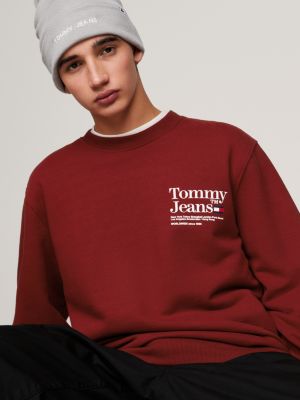 Red tommy jeans clearance sweatshirt