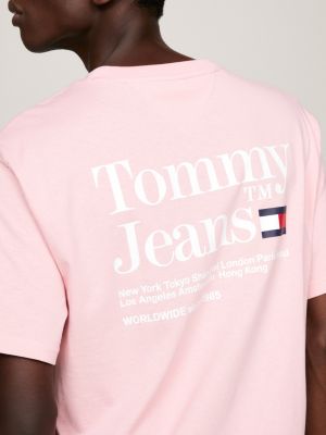 Pink tommy outlet jeans t shirt