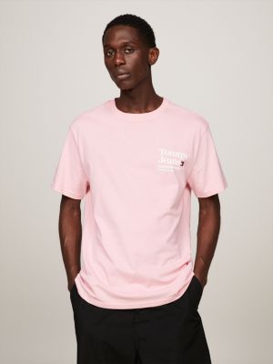 Tommy jeans pink t on sale shirt