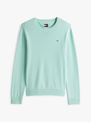 pull ajusté léger bleu pour hommes tommy jeans