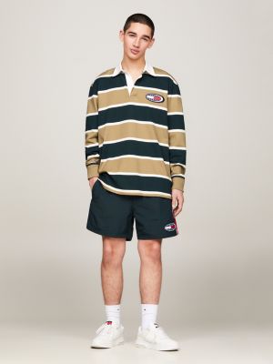 Archive Stripe Oversized Rugby Shirt | Beige | Tommy Hilfiger