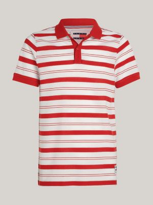 Stripe Regular Fit Polo White Tommy Hilfiger