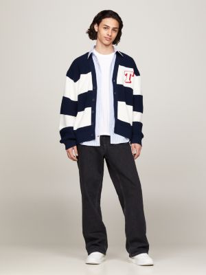 denim aiden schwarze baggy jeans für herren - tommy jeans