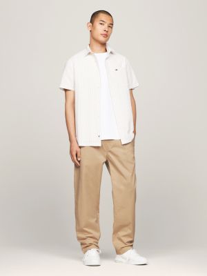 beige aiden tapered fit freizeithose für herren - tommy jeans