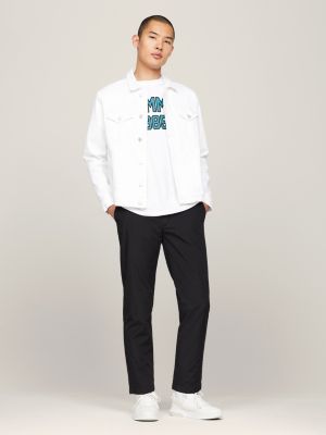 black dad straight fit chinos für herren - tommy jeans