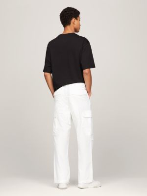 Aiden Baggy Cargo Trousers, White