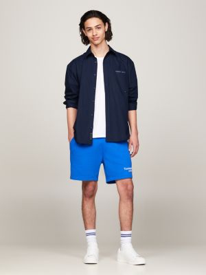 blue classics relaxed fit hemd mit logo-stickerei für herren - tommy jeans