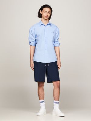 blue classics relaxed fit hemd mit logo-stickerei für herren - tommy jeans