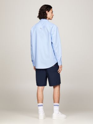 Classics Logo Embroidery Relaxed Shirt | Blue | Tommy Hilfiger