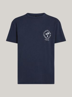 Back Graphic Logo Print T-Shirt | Blue | Tommy Hilfiger