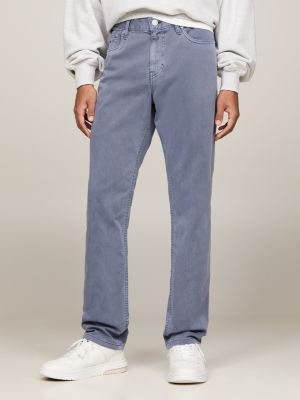 blue ryan weite hose mit stückfärbung für herren - tommy jeans