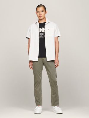 Ryan Garment Dyed Wide Leg Trousers | Green | Tommy Hilfiger