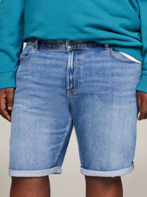 denim plus ronnie jeans-shorts mit fade-effekt für herren - tommy jeans