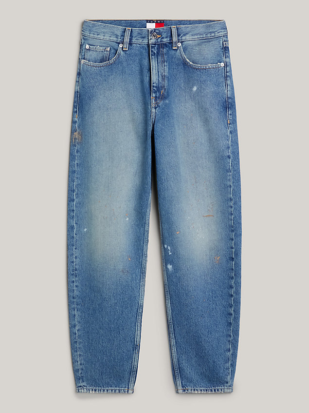 denim genderneutrale tapered jeans für herren - tommy jeans