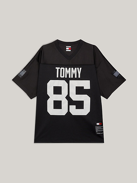 black tommy remastered genderneutrales oversized fit t-shirt für herren - tommy jeans