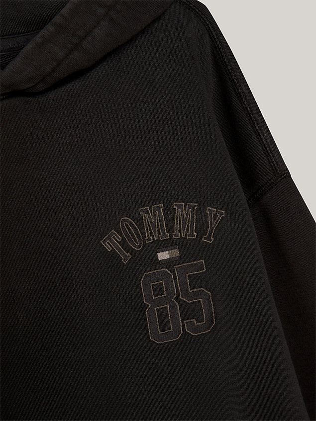 black tommy remastered dual gender 1985 collection hoody for men tommy jeans