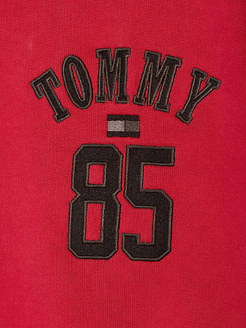 red tommy remastered 1985 collection genderneutraler hoodie für herren - tommy jeans