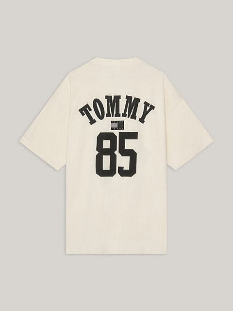 white tommy remastered genderneutrales 1985 collection relaxed fit t-shirt für herren - tommy jeans