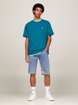 denim ronnie jeans-shorts mit fade-effekt für herren - tommy jeans