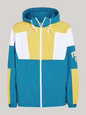 Blue and yellow tommy best sale hilfiger windbreaker