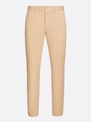 beige austin slim fit chinos for men tommy jeans