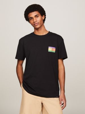 Oversized Serif Flag Back Logo T Shirt Black Tommy Hilfiger