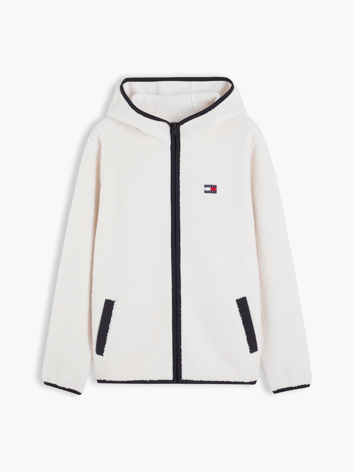 Badge Teddy Jacket — Beige