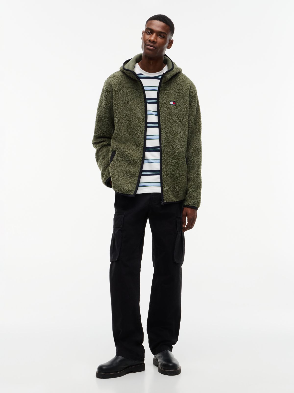 Badge Teddy Jacket — Green