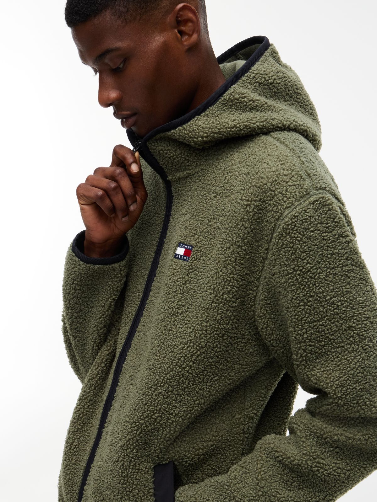 Badge Teddy Jacket — Green