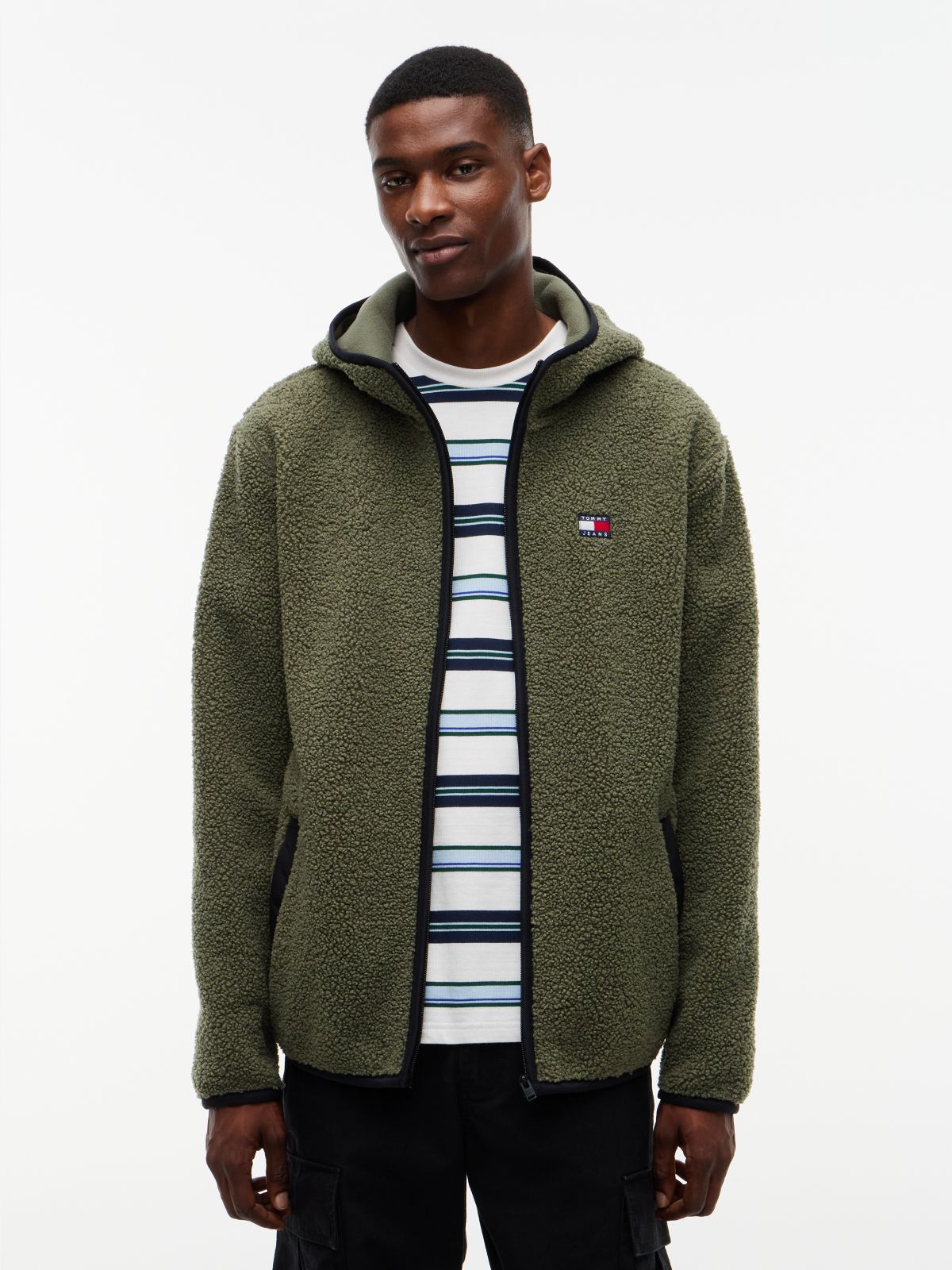 Badge Teddy Jacket — Green