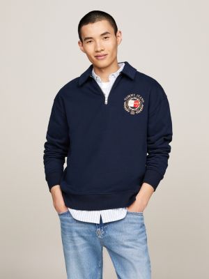 Modern Logo Fleece Sweatshirt | Blue | Tommy Hilfiger