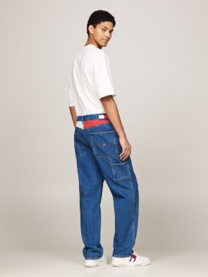 jeans carpenter archive baggy fit blu da uomini tommy jeans