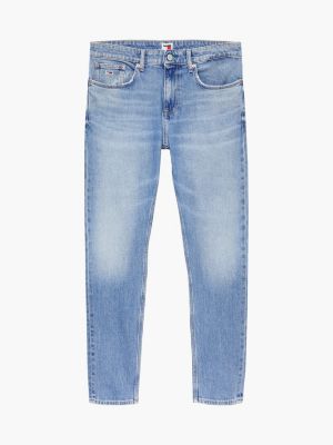 jeans austin classic slim fit affusolati blu da uomini tommy jeans