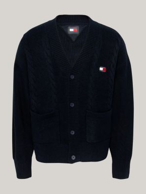 Black boxy cardigan best sale