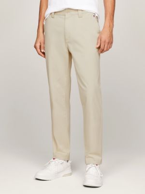 Organic Cotton Stretch Beige Chinos