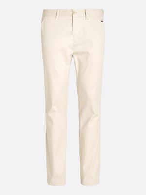 pantaloni chino austin slim fit leggeri beige da uomini tommy jeans