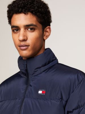 blau daunengefüllte alaska puffer-jacke für herren - tommy jeans