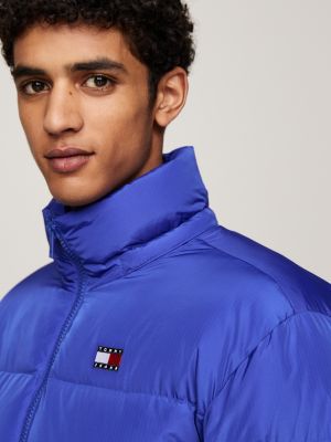 blau daunengefüllte alaska puffer-jacke für herren - tommy jeans