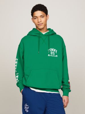 Tommy Jeans International Games Back Logo Hoody | Green | Tommy Hilfiger