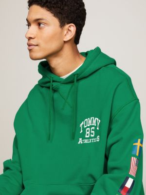 Tommy Jeans International Games Back Logo Hoody | Green | Tommy Hilfiger