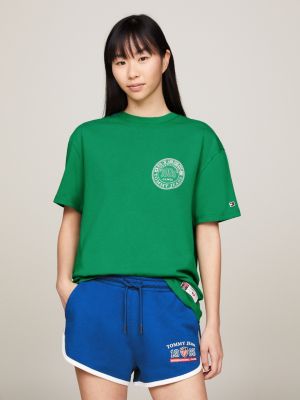 camiseta tommy jeans international games green de hombres tommy jeans