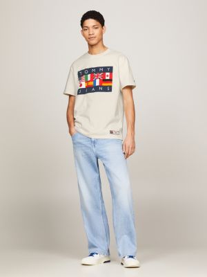 Tommy Jeans International Games Logo T-Shirt | White | Tommy Hilfiger