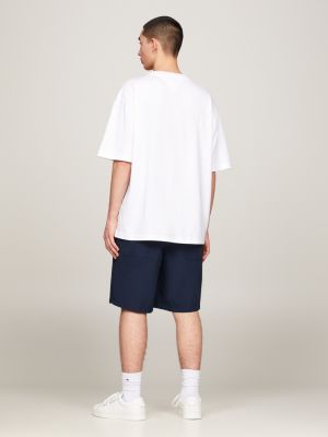 Oversized wit shirt online heren