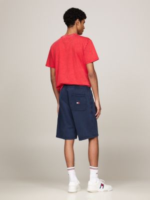 blue archive basketball sweat shorts for men tommy jeans